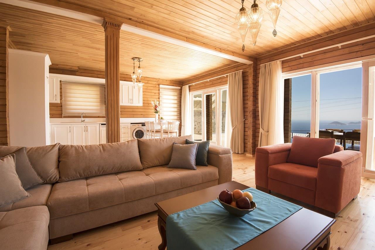 VİLLA KIZIL-Kalkan İslamlar bölgesinde korunaklı aile villası